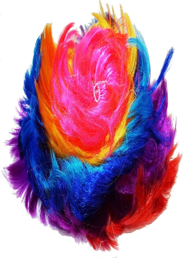 ARTBOX Multi Coloured Hair Wig for Ladies Gents Teenager and Kids Free Size, Best for Holi and Stage Drama Show - Image 3